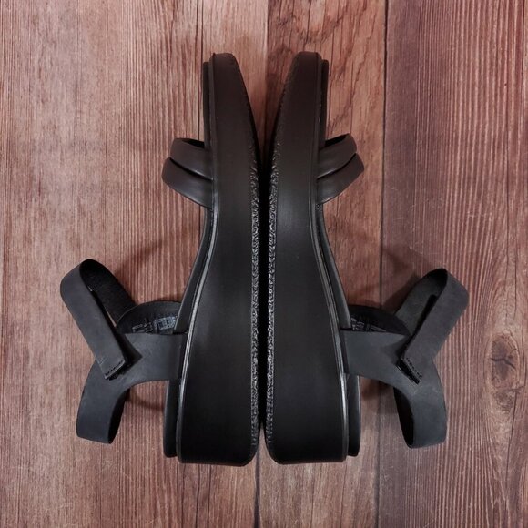 Ecco Flowt LX Womens Size 41 US 10-10.5 Black Strappy Wedge Sandals - Picture 10 of 14